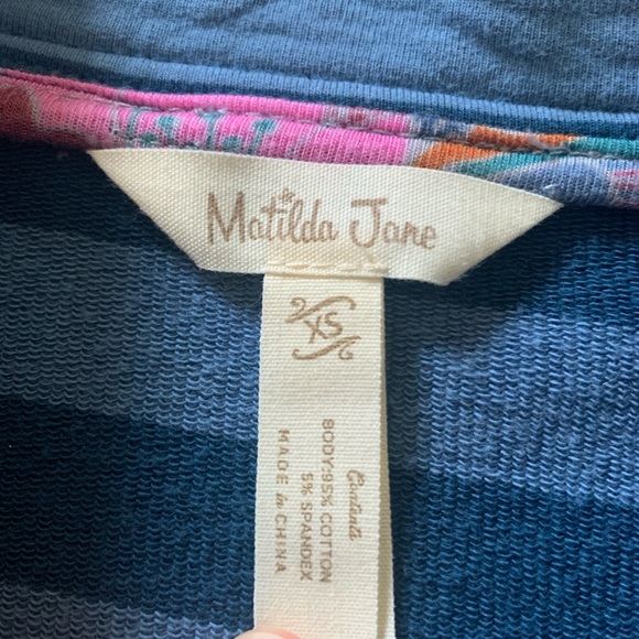 Matilda Jane "Fall Breeze" Jacket with blue stripes - Picture 2 of 3